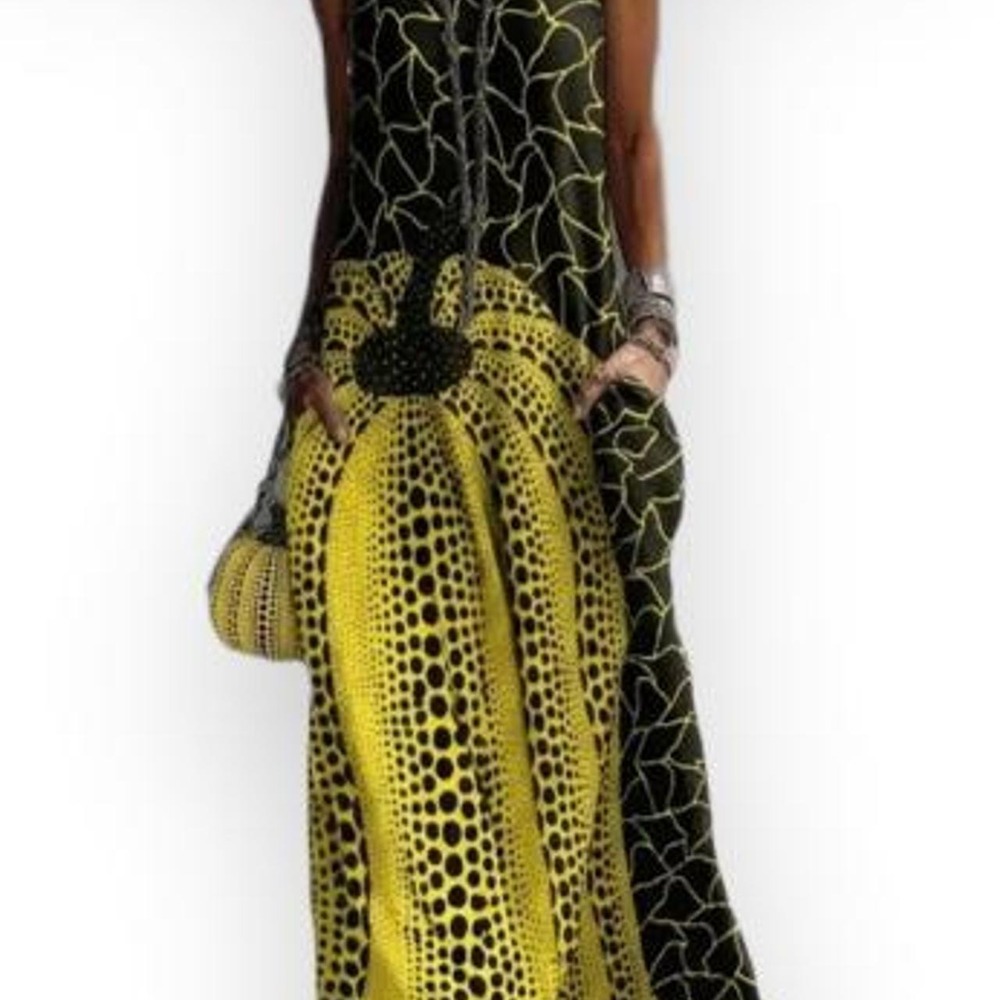 UOOZEE Womens Fashion Abstract Printed RoundNeck Maxi Dress